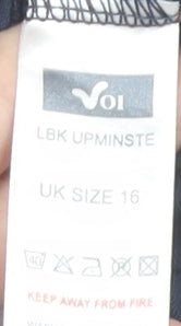 Voi Womens Multicoloured Colourblock T-Shirt Size 16