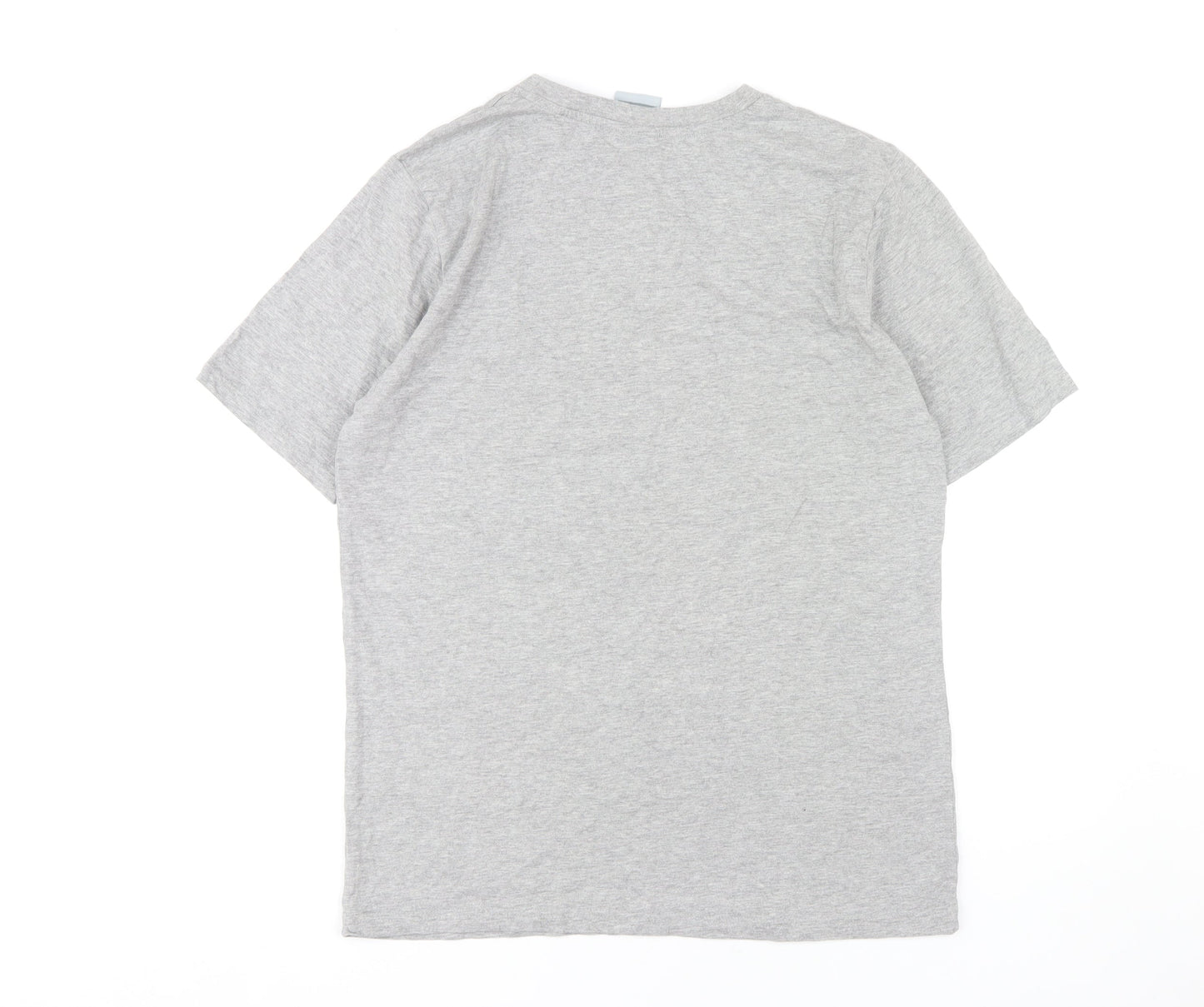 ISC Men's Grey Sports Graphic T-Shirt L