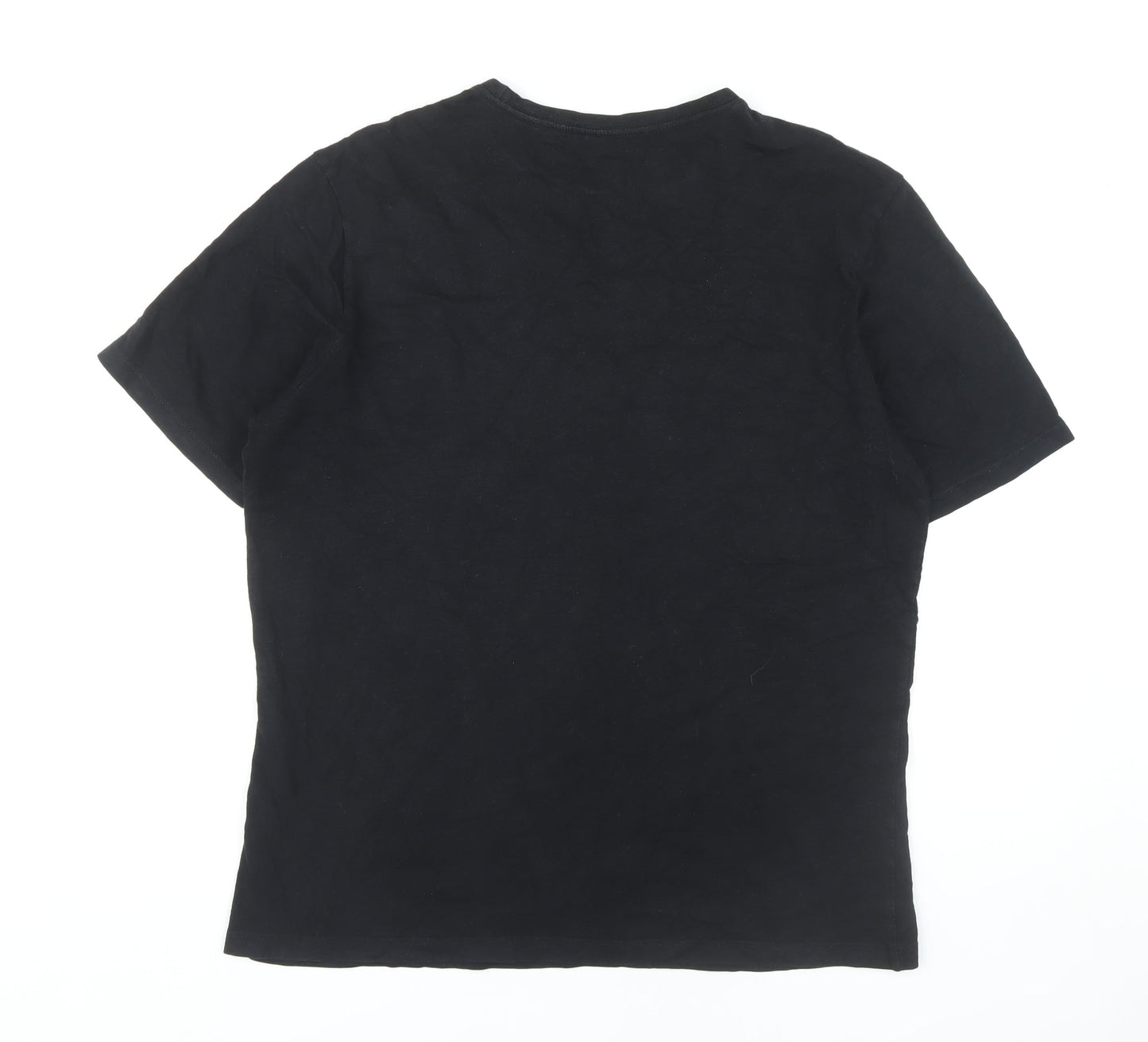 Police Men's Black XL Cotton Crew Neck T-Shirt