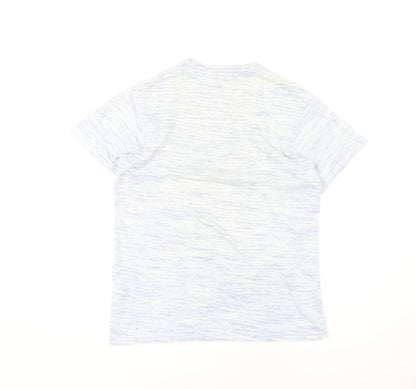 McKenzie Mens Blue Striped Crew Neck T-Shirt XS Casual