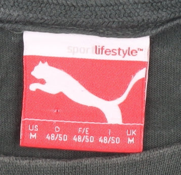 Puma Men's Green Graphic Print T-Shirt Medium