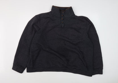 Mens UK Size 2XL Regatta Black Henley Sweatshirt