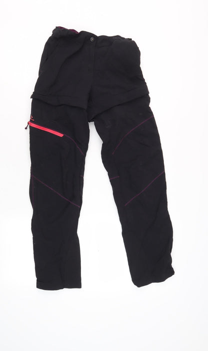 Decathlon Black Unisex Kids Jogger Trousers 11 Years