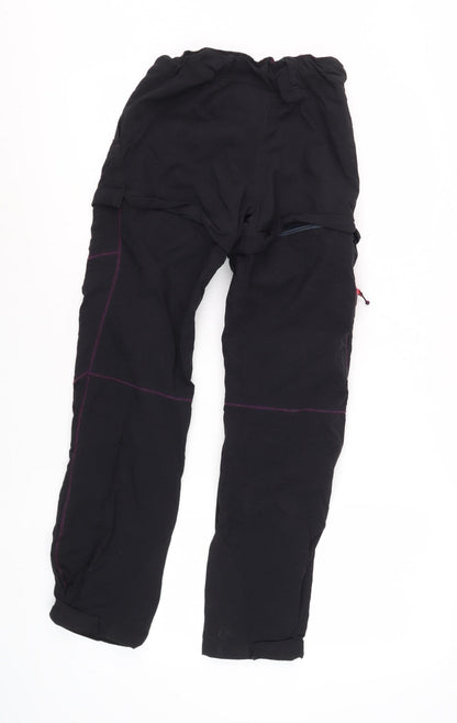 Decathlon Black Unisex Kids Jogger Trousers 11 Years