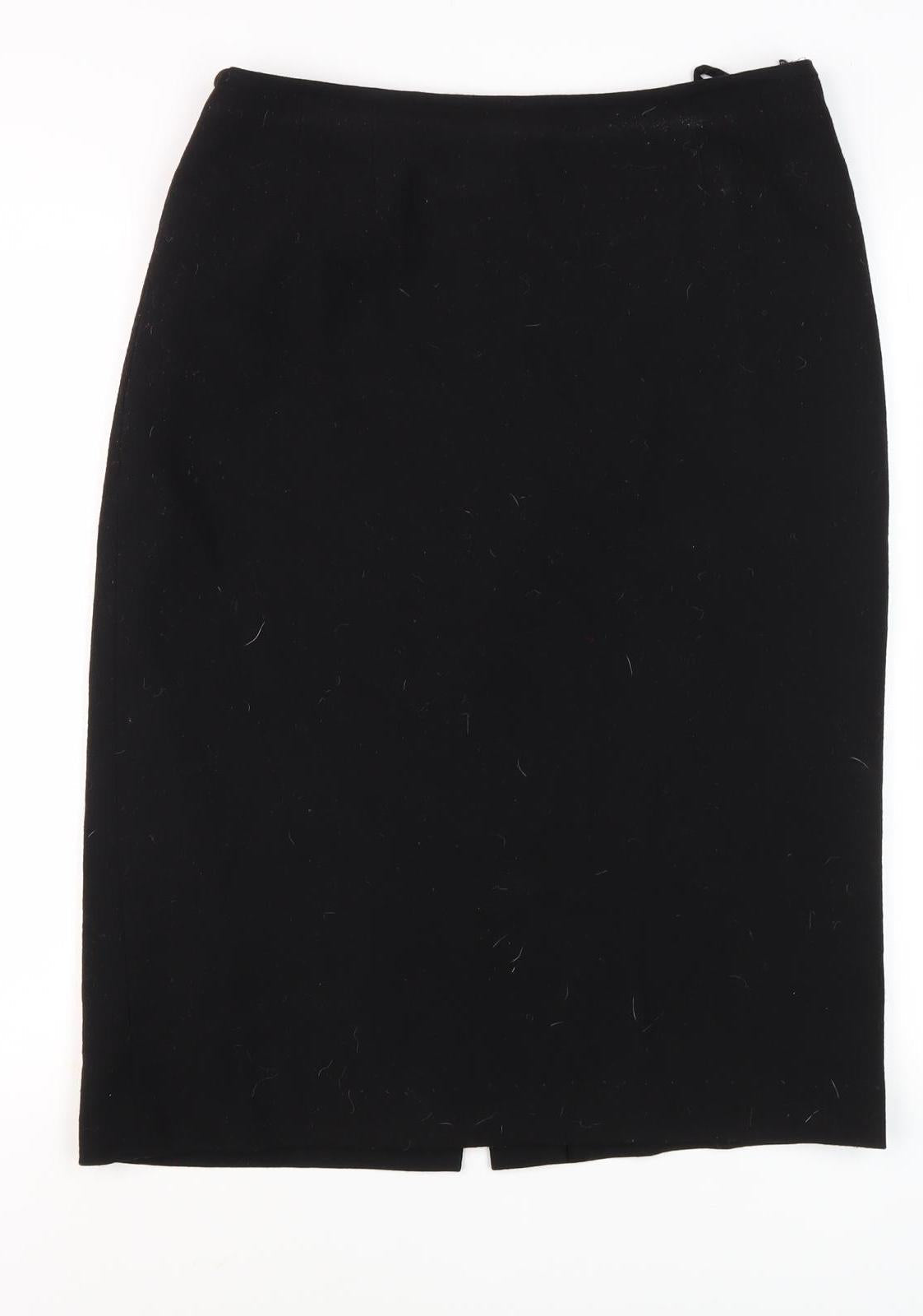 Kasper Women's Black Wool Pencil Skirt, Size 14, Business