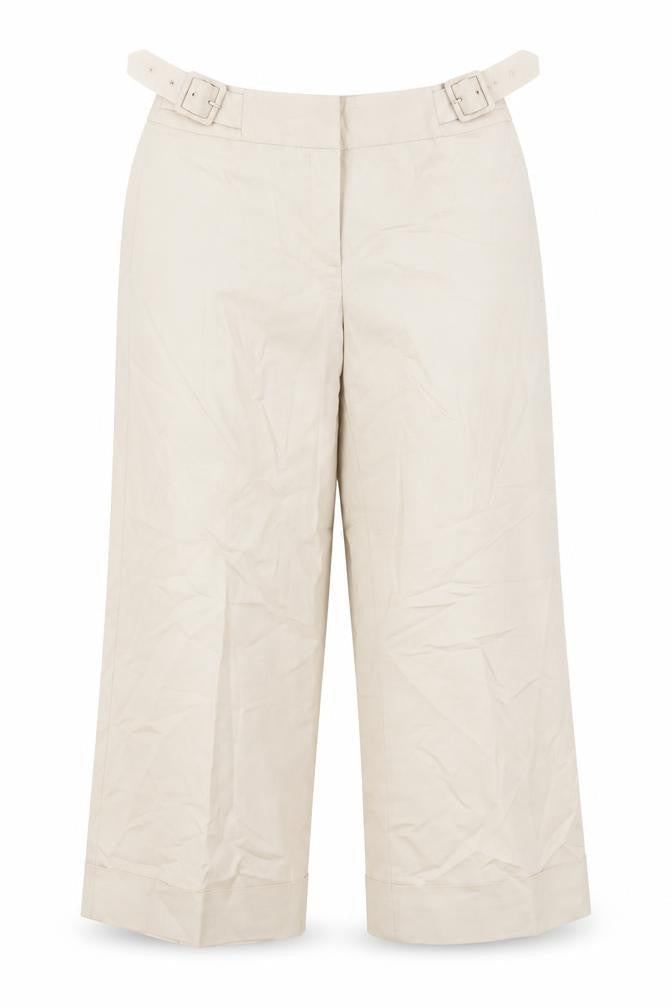Womens UK Size 10 Coast Regular Fit Cropped Beige Trousers