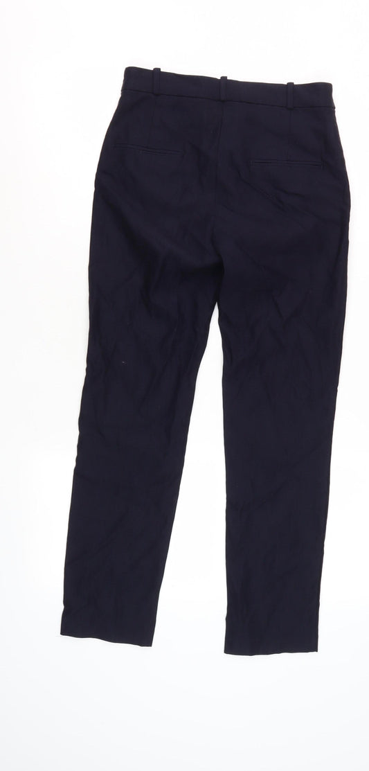 Mango Women's Black Trousers Size 8 Cotton Blend Casual