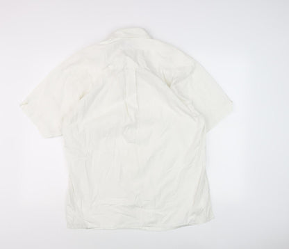 Lee Cooper Men's Ivory Cotton Button-Up Shirt M