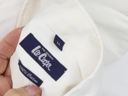 Lee Cooper Men's Ivory Cotton Button-Up Shirt M