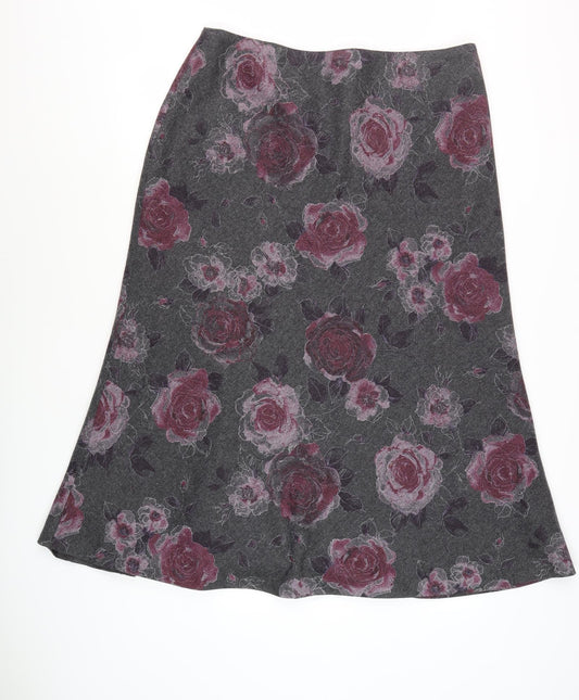 CC Women's Multicoloured A-Line Floral Skirt Size 18