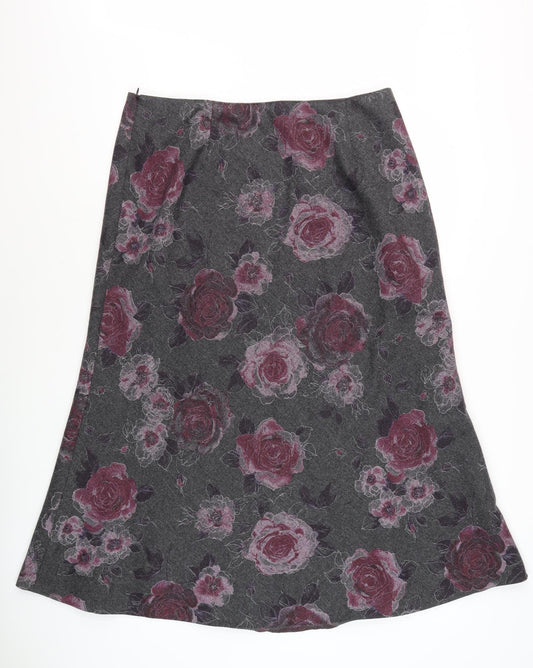 CC Women's Multicoloured A-Line Floral Skirt Size 18