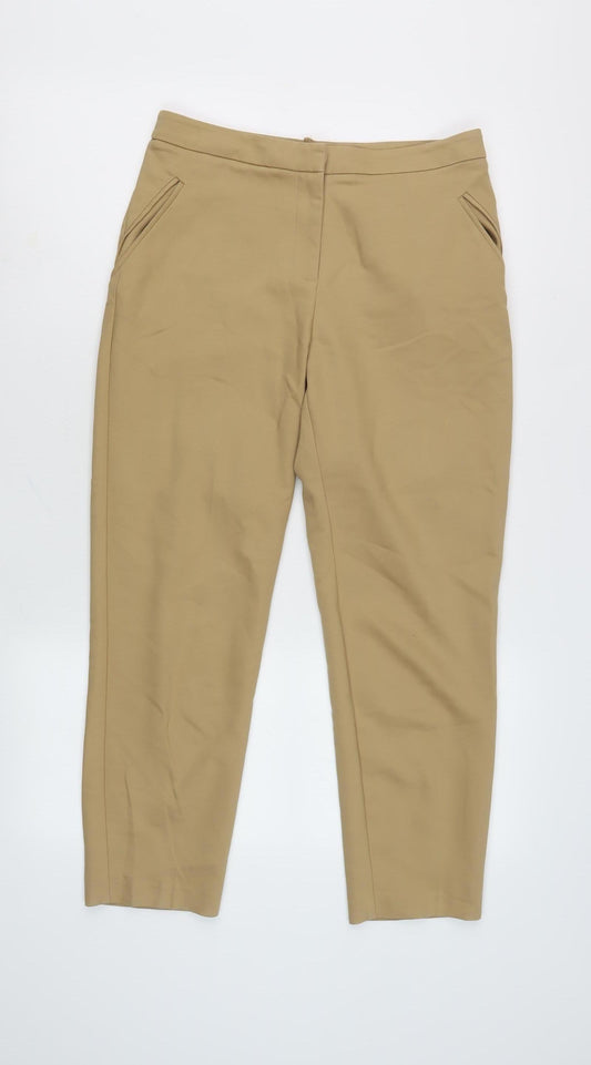 Topshop Women's Brown Straight Trousers Size 10