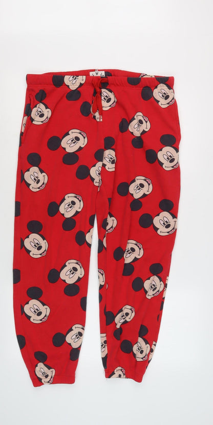 Disney Teens Red Mickey Mouse Pyjama Pants Size 12-14