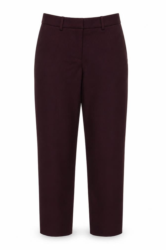 Womens UK Size 10 H&M Classic Fit Ankle Red Trousers