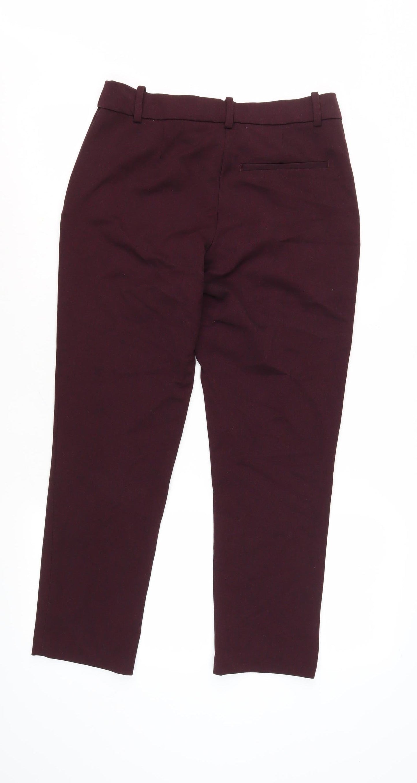 Womens UK Size 10 H&M Classic Fit Ankle Red Trousers