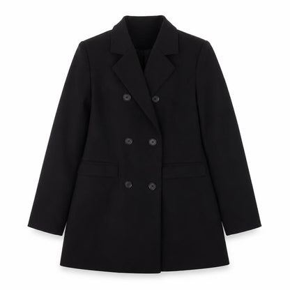 Womens UK Size 8 QED London Black Double-Breasted