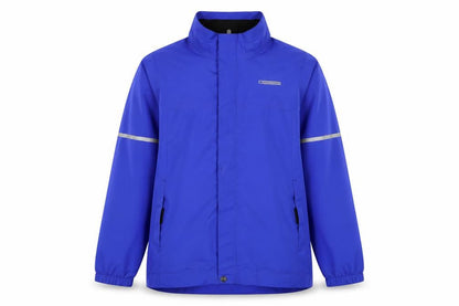 Front view of Madison boys’ blue windbreaker jacket 11-12 years