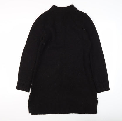 French Connection Black Wool Jumper Dress XS Women