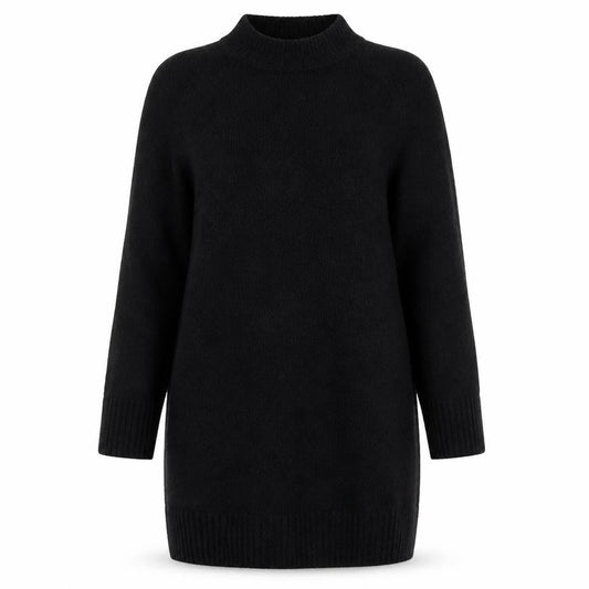 Front view of French Connection Black Wool Jumper Dress XS Women