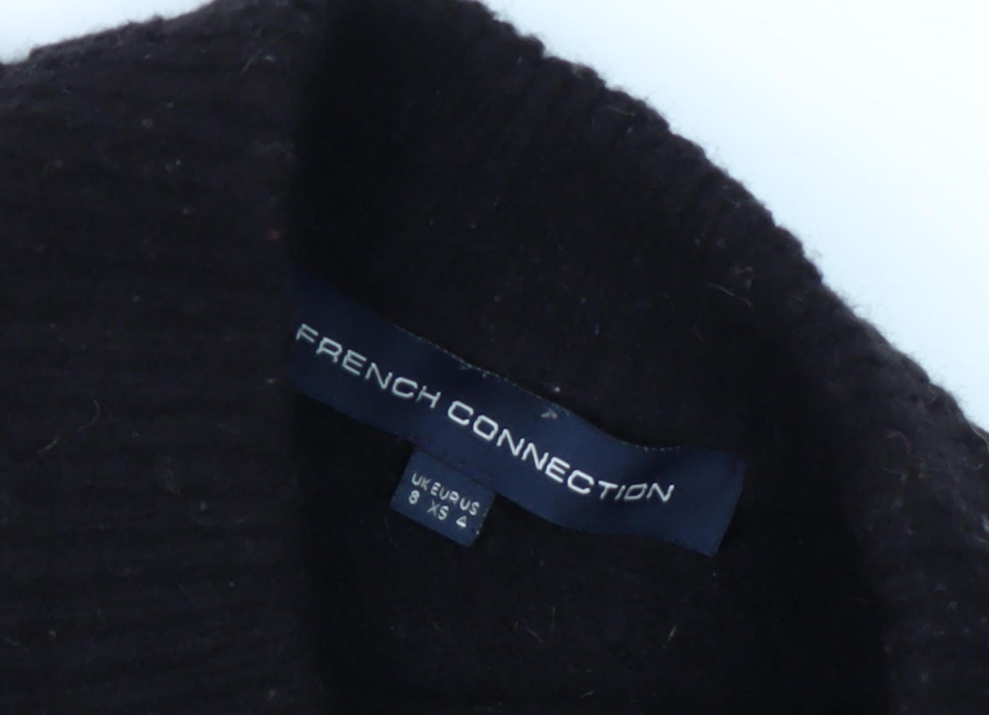 French Connection Black Wool Jumper Dress XS Women