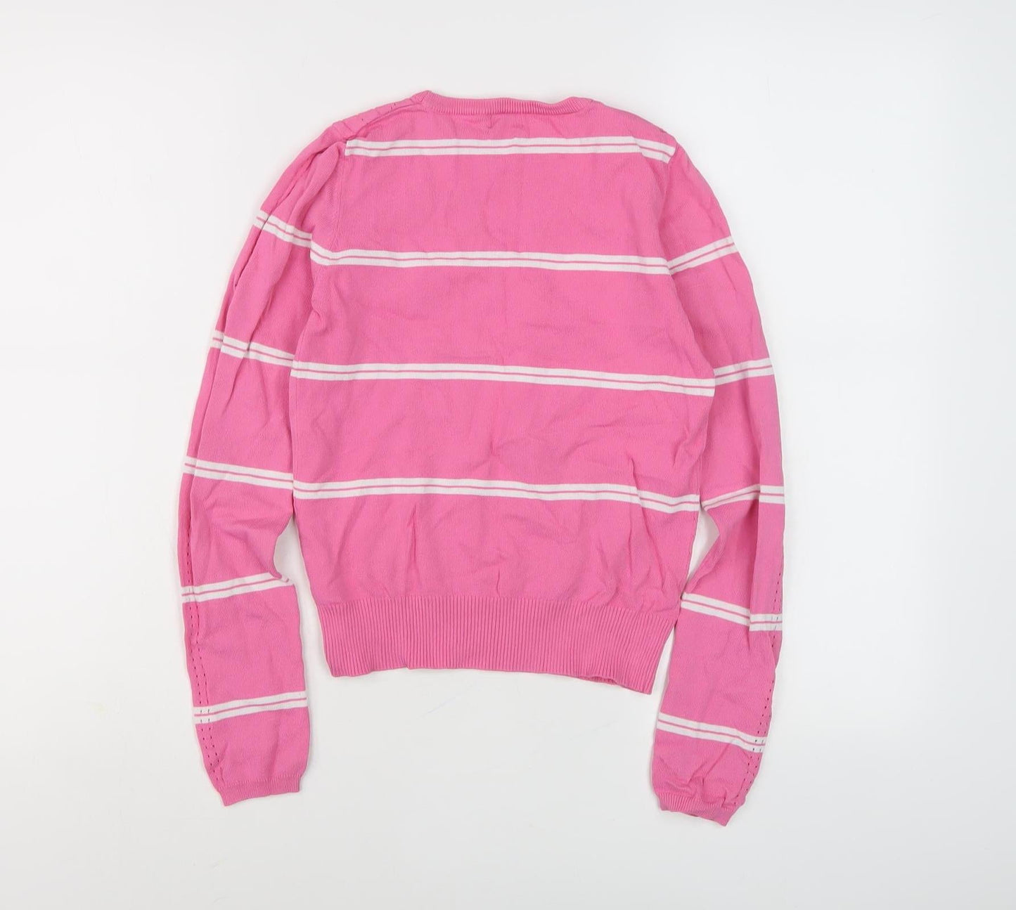 River Island Girls Pink Striped Pullover Jumper 11-12 Years