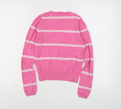 River Island Girls Pink Striped Pullover Jumper 11-12 Years