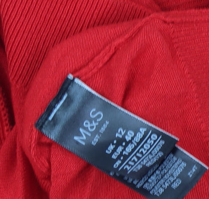 Womens UK Size 12 Marks and Spencer Red  Jumper