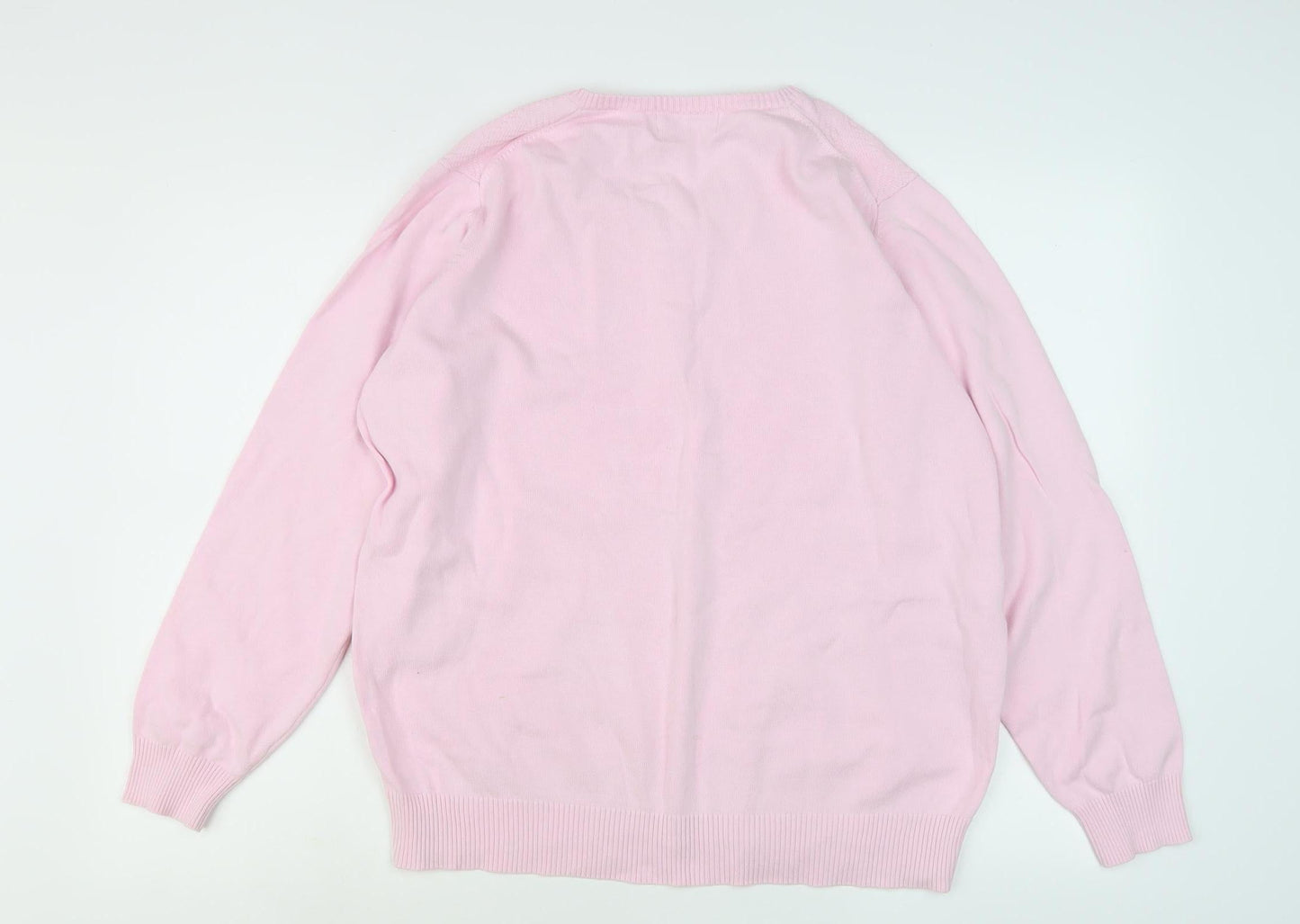Womens UK Size L Isle Pink Pullover Jumper