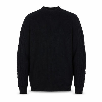 Mens UK Size S Pull & Bear Black Pullover Jumper