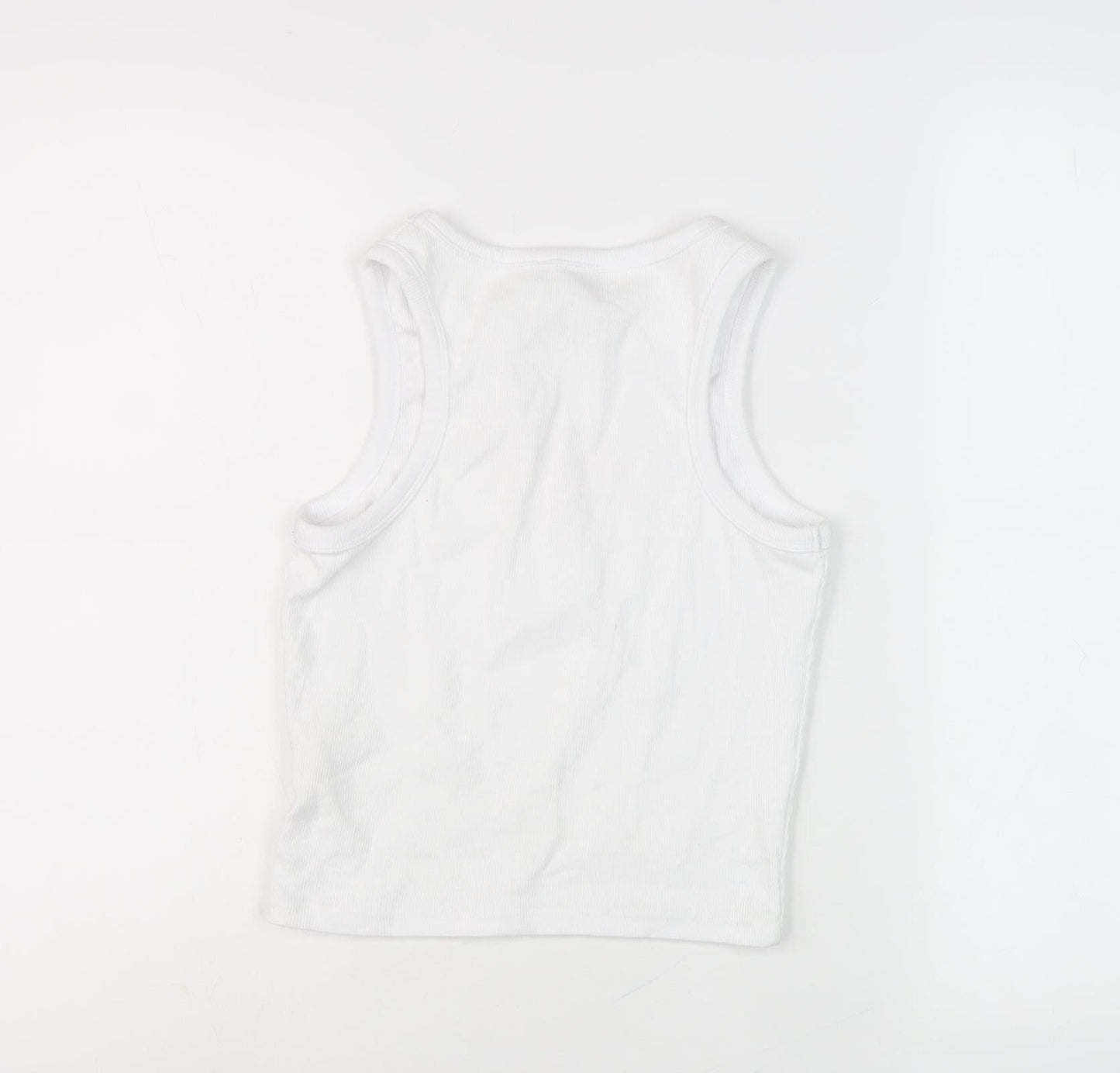 New Look Girls White Graphic Print Tank Top Age 14-15