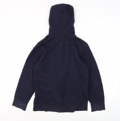 GAP Boys Blue Full Zip Hoodie, Size 14 Years, Logo Accents