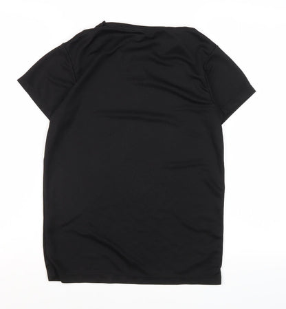 The North Face Boys Black T-Shirt, Size 18, Casual Logo Tee