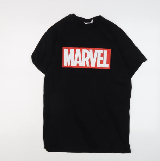 Marvel Men's Black Avengers Logo M T-Shirt