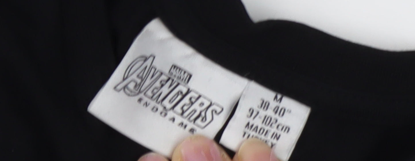 Marvel Men's Black Avengers Logo M T-Shirt