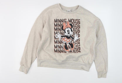 Womens UK Size M Disney Beige Pullover Sweatshirt