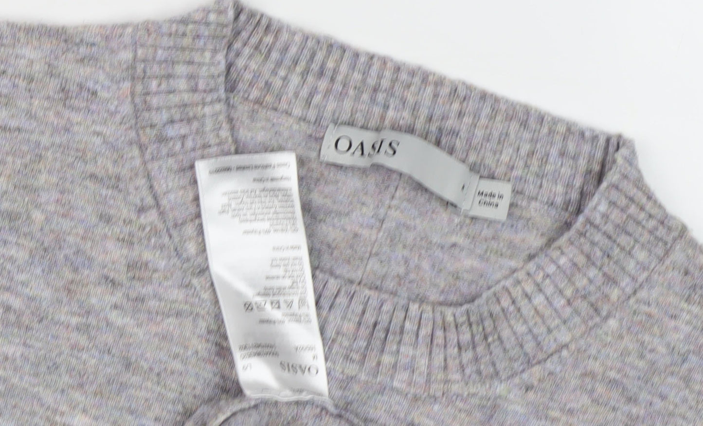 Womens UK Size M Oasis Grey Pullover Jumper