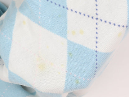 The Golf Co Men's Blue Argyle V-Neck Jumper XL