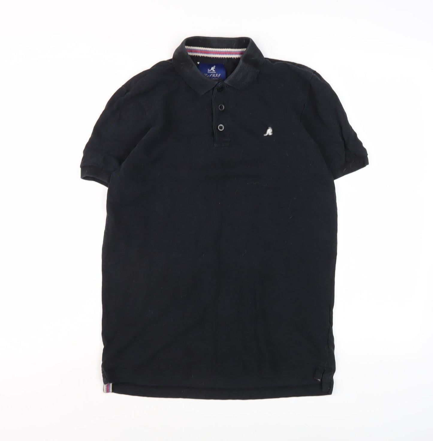 Kangol Men's Black Polo Shirt, Size S, Casual Style