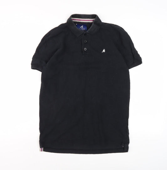 Kangol Men's Black Polo Shirt, Size S, Casual Style