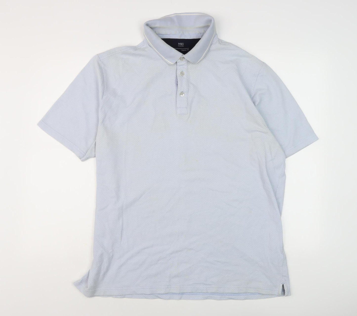 Marks and Spencer Men's Blue XL Regular Fit Polo Shirt