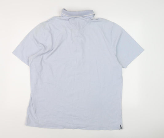 Marks and Spencer Men's Blue XL Regular Fit Polo Shirt