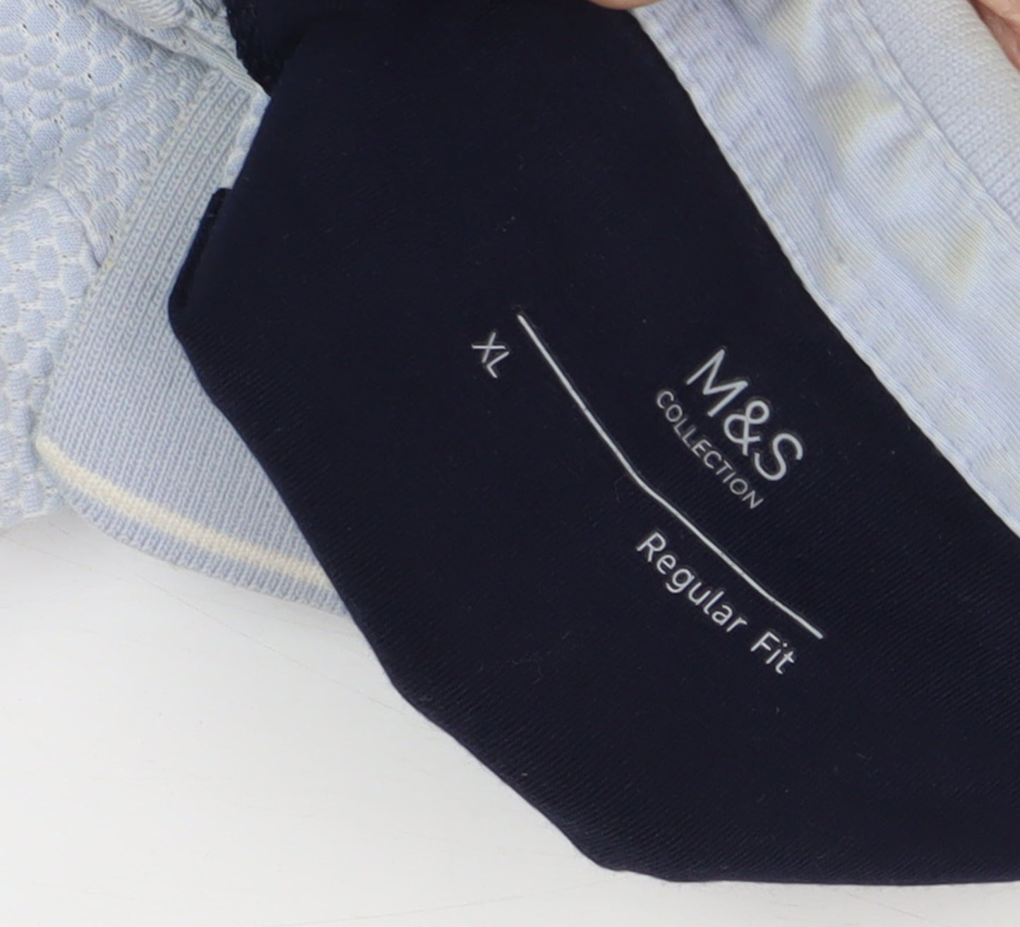 Marks and Spencer Men's Blue XL Regular Fit Polo Shirt