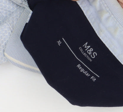 Marks and Spencer Men's Blue XL Regular Fit Polo Shirt