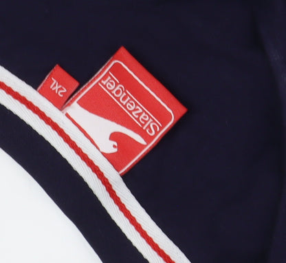 Slazenger Men's Blue Tank Top - 2XL, Gym & Training, Breathable