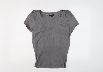 Jasper Conran Women's Grey Short Sleeve Jumper