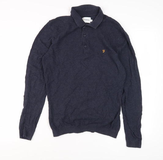 Farah Black Men's M Long Sleeve Polo Shirt