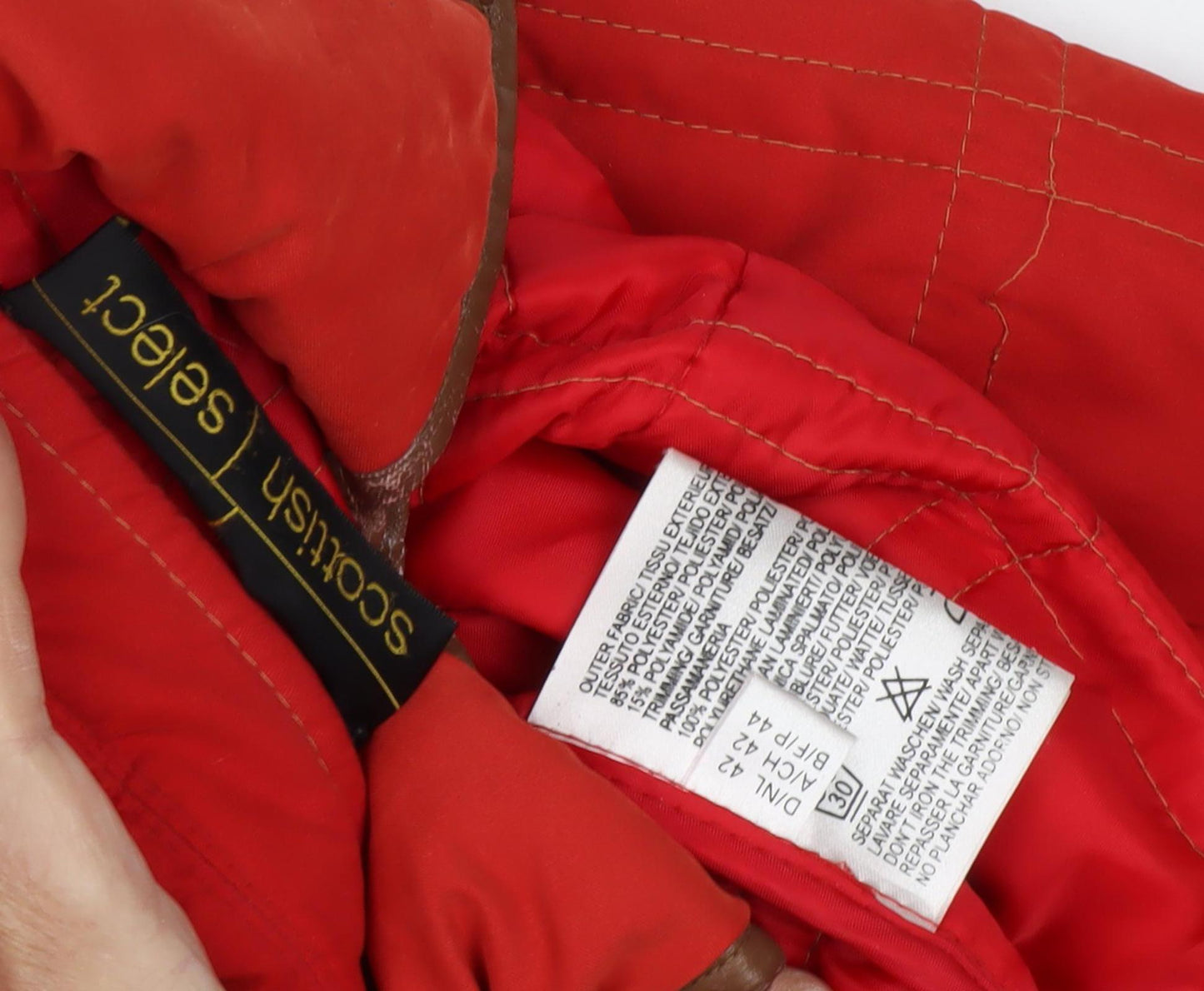 Scottish Select Women's Red Quilted Coat Size 14