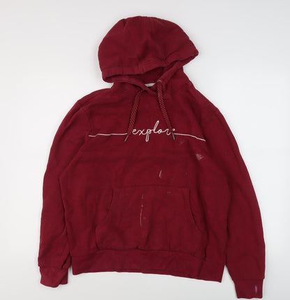 Mountain Warehouse Red Unisex Pullover Hoodie M