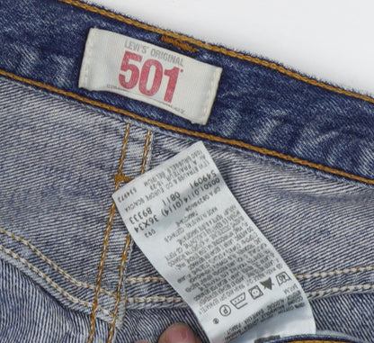 Levi's Men's Blue 501 Straight Jeans, Medium Wash