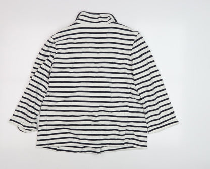 Oui Women's Striped Blazer, Size 12, Multicoloured